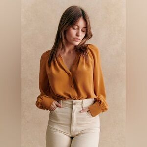 Sezane Lealys Shirt, Saffron | 34
